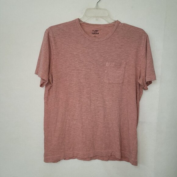 Flint And Tinder Other - Flint And Tinder Shirt Mens L Pink Organic Cotton Short Sleeve Pocket Tee HIking